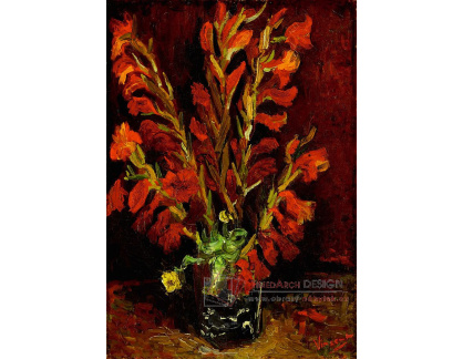 R2-516 Vincent van Gogh - Váza s červenými gladiolami