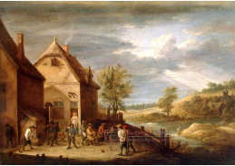 SO XVI-449 David Teniers - Krajina s rolníky při hře