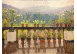 A-6936 Henri Martin - Terasa v Marquayrol za deštivého počasí