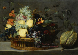 DDSO-1209 Frans Snyders - Zátiší s ovocem na kamenné římse