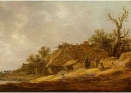 A-2276 Jan van Goyen - Zchátralý statek s rolníky