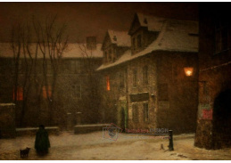 Jakub Schikaneder - Maltézské náměstí za mlhy 60x40 cm