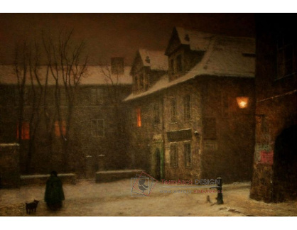 Jakub Schikaneder - Maltézské náměstí za mlhy 60x40 cm