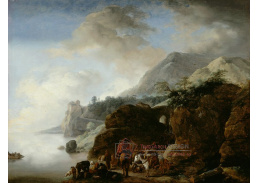 A-1825 Philips Wouwerman - Cestovatelé čekající na přívoz