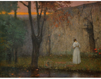 Jakub Schikaneder - Podzimní červánky, 60x40 cm