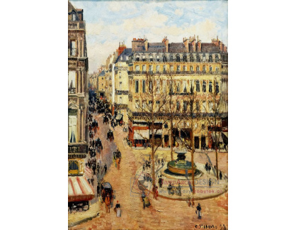 VCP-489 Camille Pissarro - Rue Saint-Honoré v ranním slunci