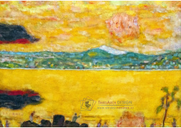 A-4414 Pierre Bonnard - Golfové hřiště Saint-Tropez při západu slunce