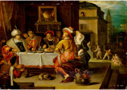 D-8790 Frans Francken - Podobenství o boháči a Lazarovi