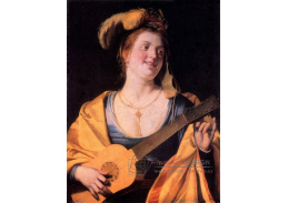 VSO1500 Gerard van Honthorst - Žena s kytarou