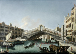 KO VI-41 Neznámý autor - Pohled na Canal Grande k mostu Ponte di Rialto v Benátkách