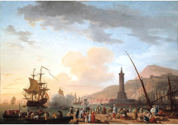 D-7065 Claude Joseph Vernet - Porto při západu slunce