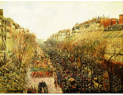 VCP-319 Camille Pissarro - Bulvár Montmartre v masopustu